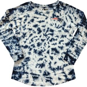 NFL Team Apparel New England Patriots Tie Dye Long Sleeve Shirt Women's Medium